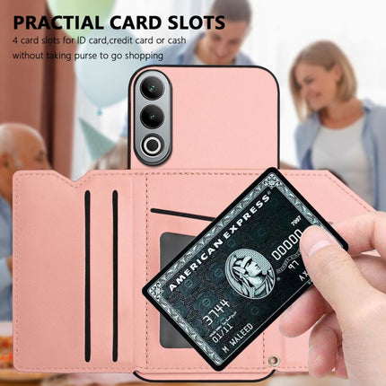 Skin Feel Four Card Slots Phone Case with Wrist Strap, For OnePlus Nord CE4, For OnePlus Nord CE 3 Lite