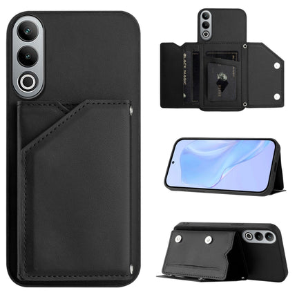 Skin Feel Four Card Slots Phone Case with Wrist Strap, For OnePlus Nord CE4, For OnePlus Nord CE 3 Lite