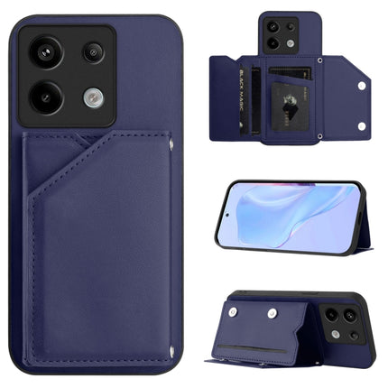 Skin Feel Four Card Slots Phone Case with Wrist Strap, For Xiaomi Poco X6, For Xiaomi Poco C65, For Xiaomi Poco F5 5G, For Xiaomi Poco F5 Pro 5G