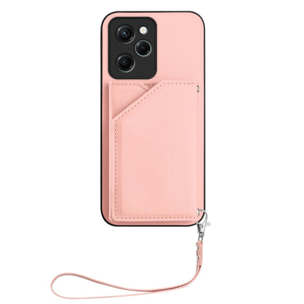 Skin Feel Four Card Slots Phone Case with Wrist Strap, For Xiaomi Poco X5 Pro, For Xiaomi Poco X5