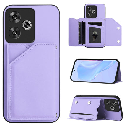 Skin Feel Four Card Slots Phone Case with Wrist Strap, For Xiaomi 15 Ultra, For Xiaomi Poco X7 Pro, For Xiaomi Poco F6, For Xiaomi Civi 4 Pro