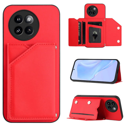 Skin Feel Four Card Slots Phone Case with Wrist Strap, For Xiaomi 15 Ultra, For Xiaomi Poco X7 Pro, For Xiaomi Poco F6, For Xiaomi Civi 4 Pro
