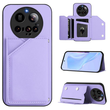 Skin Feel Four Card Slots Phone Case with Wrist Strap, For Xiaomi 15 Ultra, For Xiaomi Poco X7 Pro, For Xiaomi Poco F6, For Xiaomi Civi 4 Pro