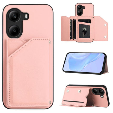 Skin Feel Four Card Slots Phone Case with Wrist Strap, For Xiaomi 15 Ultra, For Xiaomi Poco X7 Pro, For Xiaomi Poco F6, For Xiaomi Civi 4 Pro