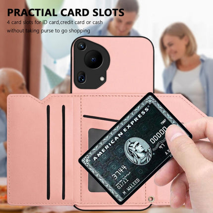 Skin Feel Four Card Slots Phone Case with Wrist Strap, For Huawei Pura 70 Ultra, For Huawei Pura 70 Pro, For Huawei Pura 70