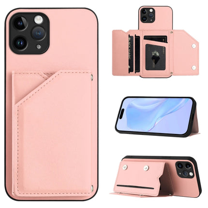 Skin Feel Four Card Slots Phone Case with Wrist Strap, For iPhone 12 mini, For iPhone 11 Pro Max, For iPhone 11, For iPhone 11 Pro
