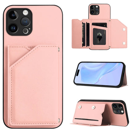 Skin Feel Four Card Slots Phone Case with Wrist Strap, For iPhone 13 mini, For iPhone 12, For iPhone 12 Pro Max, For iPhone 12 Pro