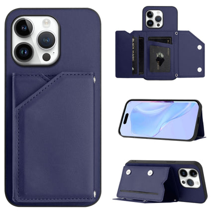 Skin Feel Four Card Slots Phone Case with Wrist Strap, For iPhone 16 Pro Max, For iPhone 16 Pro, For iPhone 16 Plus, For iPhone 16