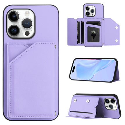 Skin Feel Four Card Slots Phone Case with Wrist Strap, For iPhone 16 Pro Max, For iPhone 16 Pro, For iPhone 16 Plus, For iPhone 16
