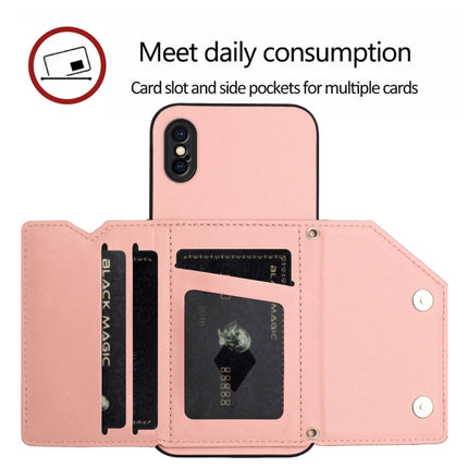 Skin Feel Four Card Slots Phone Case with Wrist Strap