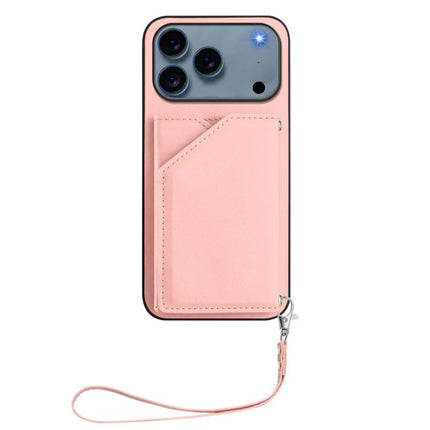 Skin Feel Four Card Slots Phone Case with Wrist Strap, For iPhone 17 Pro Max, For iPhone 17 Pro, For iPhone 17, For iPhone Air