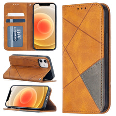 Rhombus Texture Horizontal Flip Magnetic Leather Case with Holder & Card Slots, For Xiaomi Redmi 9A, For Xiaomi Redmi 9C, For iPhone 12 mini, For iPhone 12 / 12 Pro, For iPhone 12 Pro Max