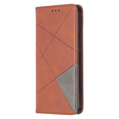 Rhombus Texture Horizontal Flip Magnetic Leather Case with Holder & Card Slots, For Xiaomi Redmi 9A, For Xiaomi Redmi 9C, For iPhone 12 mini, For iPhone 12 / 12 Pro, For iPhone 12 Pro Max