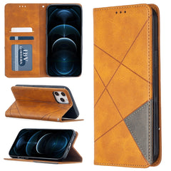 Rhombus Texture Horizontal Flip Magnetic Leather Case with Holder & Card Slots, For Xiaomi Redmi 9A, For Xiaomi Redmi 9C, For iPhone 12 mini, For iPhone 12 / 12 Pro, For iPhone 12 Pro Max