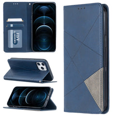 Rhombus Texture Horizontal Flip Magnetic Leather Case with Holder & Card Slots, For Xiaomi Redmi 9A, For Xiaomi Redmi 9C, For iPhone 12 mini, For iPhone 12 / 12 Pro, For iPhone 12 Pro Max