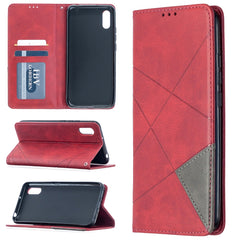 Rhombus Texture Horizontal Flip Magnetic Leather Case with Holder & Card Slots, For Xiaomi Redmi 9A, For Xiaomi Redmi 9C, For iPhone 12 mini, For iPhone 12 / 12 Pro, For iPhone 12 Pro Max