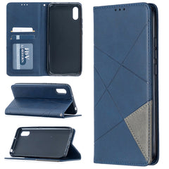 Rhombus Texture Horizontal Flip Magnetic Leather Case with Holder & Card Slots, For Xiaomi Redmi 9A, For Xiaomi Redmi 9C, For iPhone 12 mini, For iPhone 12 / 12 Pro, For iPhone 12 Pro Max