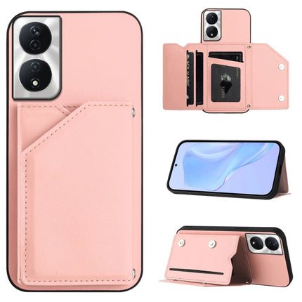 Skin Feel Four Card Slots Phone Case with Wrist Strap, For Honor X8b Global, For Honor X9b / Magic6 Lite, For Honor X7b / Play 8T, For Honor X6A Global