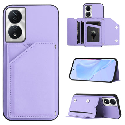 Skin Feel Four Card Slots Phone Case with Wrist Strap, For Honor X8b Global, For Honor X9b / Magic6 Lite, For Honor X7b / Play 8T, For Honor X6A Global