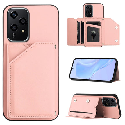 Skin Feel Four Card Slots Phone Case with Wrist Strap, For Honor X6b, For Honor 200, For Honor 200 Pro, For Honor 200 Lite 5G