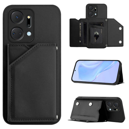 Skin Feel Four Card Slots Phone Case with Wrist Strap, For Honor X50i / 90 Lite, For Honor 90, For Honor X7A / Play7T, For Honor X8A