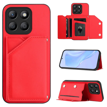 Skin Feel Four Card Slots Phone Case with Wrist Strap, For Honor X8b Global, For Honor X9b / Magic6 Lite, For Honor X7b / Play 8T, For Honor X6A Global