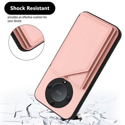 Skin Feel Four Card Slots Phone Case with Wrist Strap, For Honor X9A / Magic5 Lite