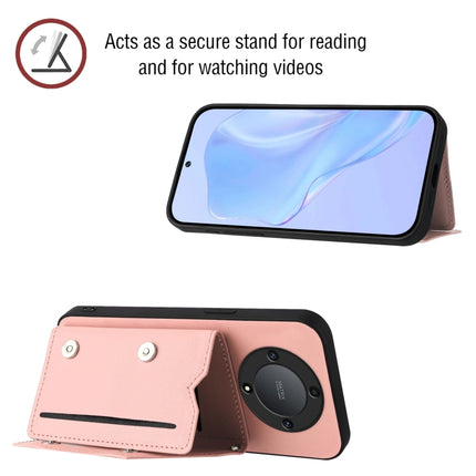 Skin Feel Four Card Slots Phone Case with Wrist Strap, For Honor X9A / Magic5 Lite
