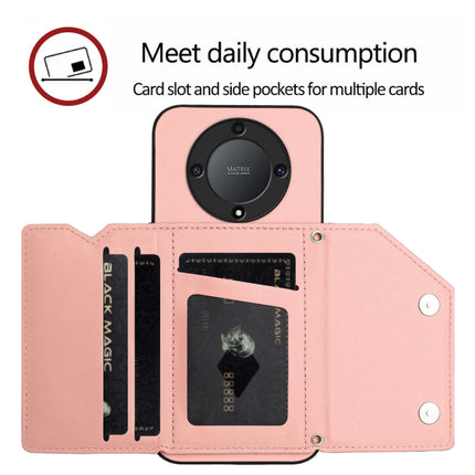 Skin Feel Four Card Slots Phone Case with Wrist Strap, For Honor X9A / Magic5 Lite