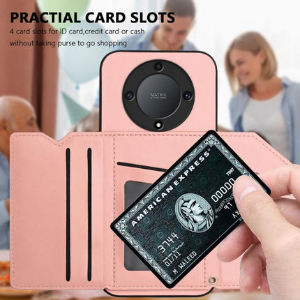 Skin Feel Four Card Slots Phone Case with Wrist Strap, For Honor X9A / Magic5 Lite