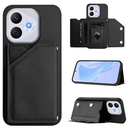 Skin Feel Four Card Slots Phone Case with Wrist Strap, For Honor 400 Lite Global / X70i, For Honor X8c 4G, For Honor X60 Pro / X9c / Magic7 Lite, For Honor X60 / X9c Smart