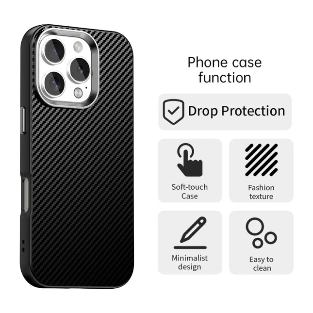 Carbon Fiber Series IMD Phone Case, For iPhone 16 Pro Max, For iPhone 16 Pro, For iPhone 16 Plus, For iPhone 16, For iPhone 15 Pro Max, For iPhone 15 Pro