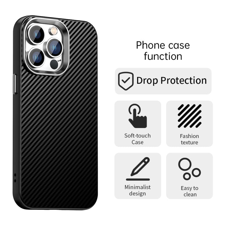 Carbon Fiber Series IMD Phone Case, For iPhone 14 Pro Max, For iPhone 13 Pro Max, For iPhone 13 Pro, For iPhone 13, For iPhone 12, For iPhone 12 Pro Max