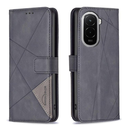 Magnetic Buckle Rhombus Texture Leather Phone Case, For Xiaomi 17T Pro 5G, For Xiaomi 17T 5G, For Xiaomi Poco M7 4G 169mm, For Xiaomi 15T Pro 5G