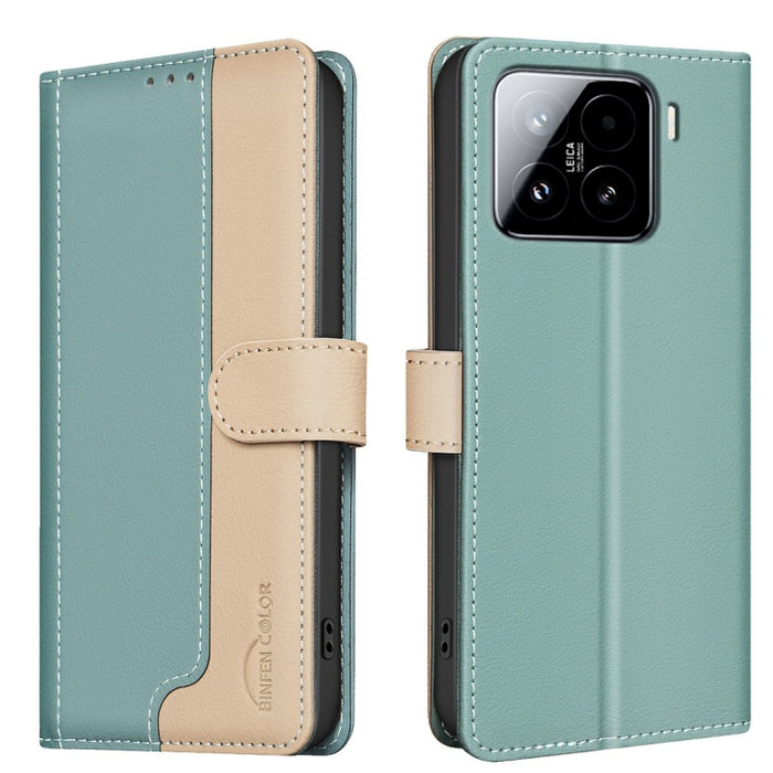 Color Matching RFID Anti-theft Leather Phone Case, For Xiaomi 15 Pro, For Xiaomi 15