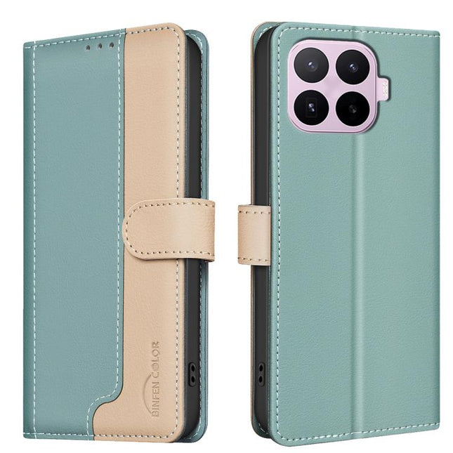 Color Matching RFID Anti-theft Leather Phone Case, For Xiaomi 17T Pro 5G, For Xiaomi 17T 5G, For Xiaomi Poco M7 4G 169mm, For Xiaomi 15T Pro 5G