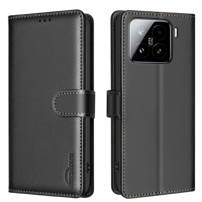Litchi Texture RFID Anti-theft Leather Phone Case, For Xiaomi 15 Pro, For Xiaomi 15