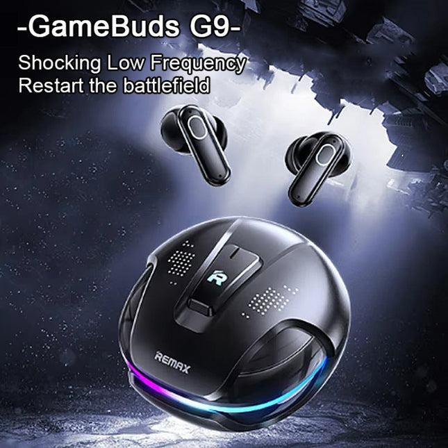 REMAX GameBuds G9 ANC Noise Reduction Gaming Wireless Bluetooth Earphones, Gamebuds G9  Black