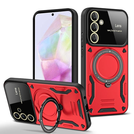 Large Window MagSafe Holder Phone Case, For Samsung Galaxy A56 / A36 5G, For Samsung Galaxy A55 5G, For Samsung Galaxy A35 5G, For Samsung Galaxy A05s
