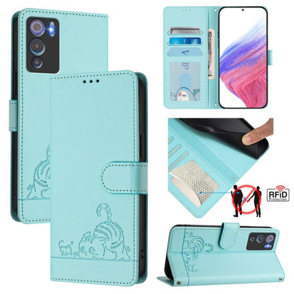 Cat Rat Embossed Pattern RFID Leather Phone Case with Lanyard, For Doogee Note 56 / Note 56 Pro, For Doogee N60 Pro, For Doogee Note 59 5G / Note 59 Pro, For Doogee N55 Plus