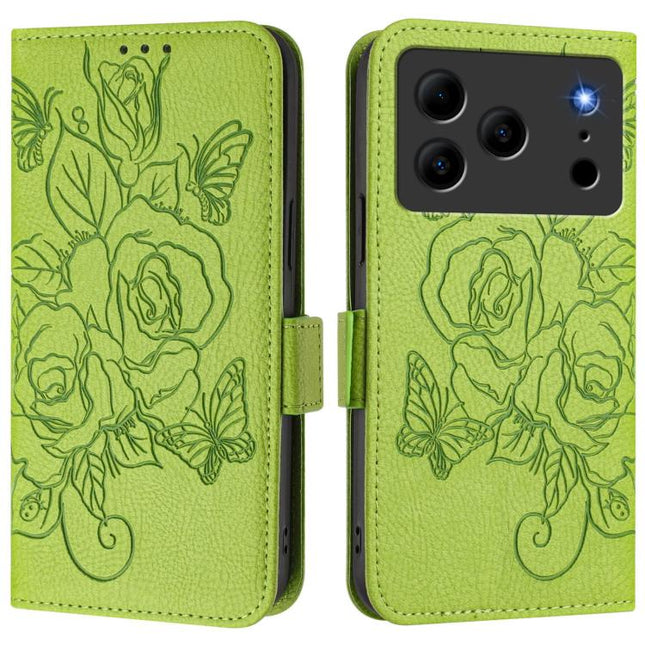 Embossed Rose RFID Anti-theft Leather Phone Case, For Doogee Note 56 / Note 56 Pro, For Doogee N60 Pro, For Doogee Note 59 / Note 59 Pro, For Doogee N55 Plus
