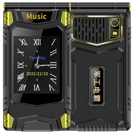 M7+ 4G Dual Screen Flip Elder Rugged Phone, 2.8 inch Inner, 2.4 inch Outer, 6800mAh Battery, 24 Keys, Flashlight, Network: 4G, Dual SIM, SOS, M7+ 4G