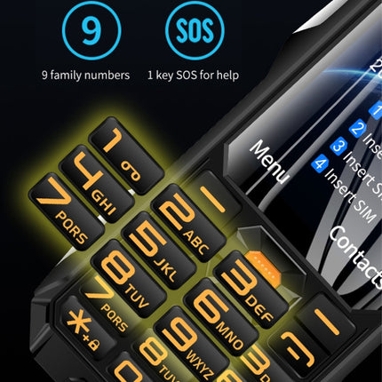Q9-1 4G Elder Keypad Rugged Phone, 3.5 inch, 4500mAh, 21 Keys, SOS, FM, Network: 4G, Dual SIM