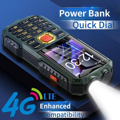 Q7+ 4G Elder Keypad Rugged Phone, 1.77 inch, 16800mAh, 21 Keys,  SOS, FM, Network: 4G, Dual SIM