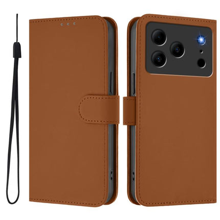 Skin Feel Solid Color Leather Phone Case with Lanyard, For Doogee Note 56 / Note 56 Pro