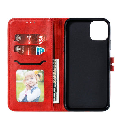 Horizontale Klapphülle aus Leder mit geprägtem „Happy Cat“-Muster, Halter, Kartenfächern, Geldbörse und Bilderrahmen, für iPhone 12/12 Pro, für iPhone 12 Pro Max
