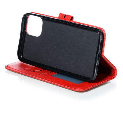 Horizontale Klapphülle aus Leder mit geprägtem „Happy Cat“-Muster, Halter, Kartenfächern, Geldbörse und Bilderrahmen, für iPhone 12/12 Pro, für iPhone 12 Pro Max