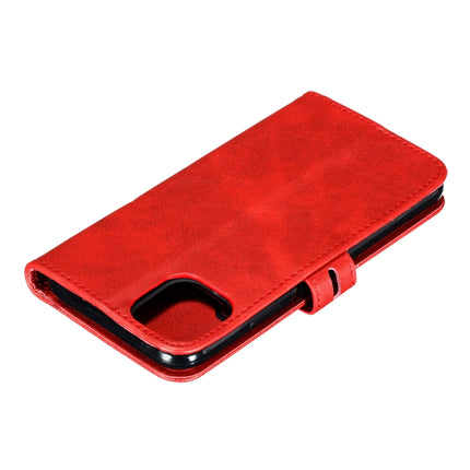Horizontale Klapphülle aus Leder mit geprägtem „Happy Cat“-Muster, Halter, Kartenfächern, Geldbörse und Bilderrahmen, für iPhone 12/12 Pro, für iPhone 12 Pro Max