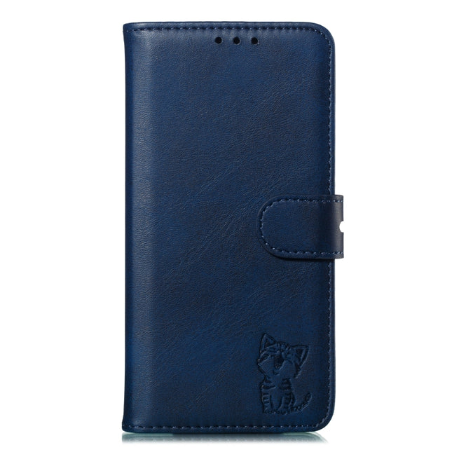 Embossed Happy Cat Pattern Horizontal Flip Leather Case with Holder & Card Slots & Wallet & Photo Frame, For iPhone 12 mini, For iPhone 12 / 12 Pro, For iPhone 12 Pro Max