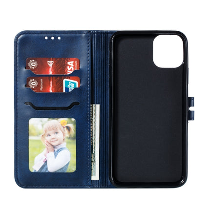 Horizontale Klapphülle aus Leder mit geprägtem „Happy Cat“-Muster, Halter, Kartenfächern, Geldbörse und Bilderrahmen, für iPhone 12/12 Pro, für iPhone 12 Pro Max